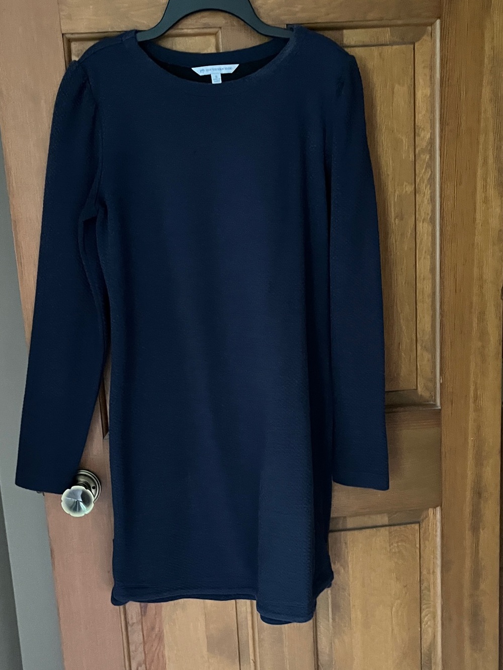 Southern Tide Navy Long Sleeve Shift Dress